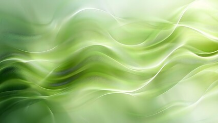 Naklejka premium Nature-Themed Green Abstract Background with Wavy Lines for Modern Digital Designs. Concept Abstract Background, Green Theme, Nature-Inspired, Wavy Lines, Modern Design