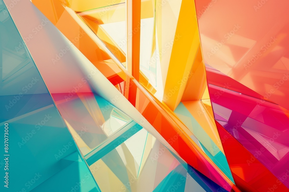 Poster a colorful abstract image with a lot of different colors and shapes