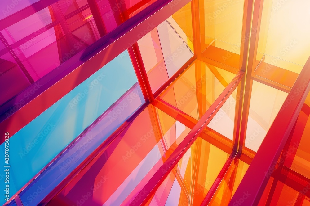 Poster a colorful abstract image with a lot of different colors and shapes