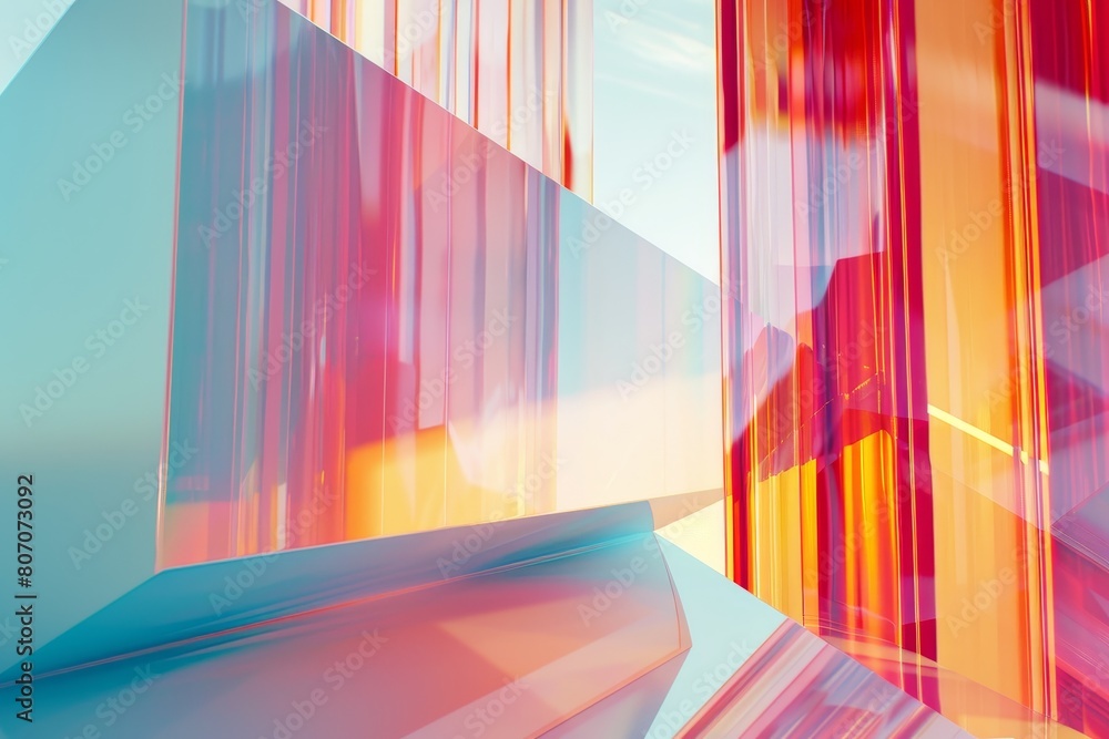 Poster a colorful abstract image with a lot of different colors and shapes