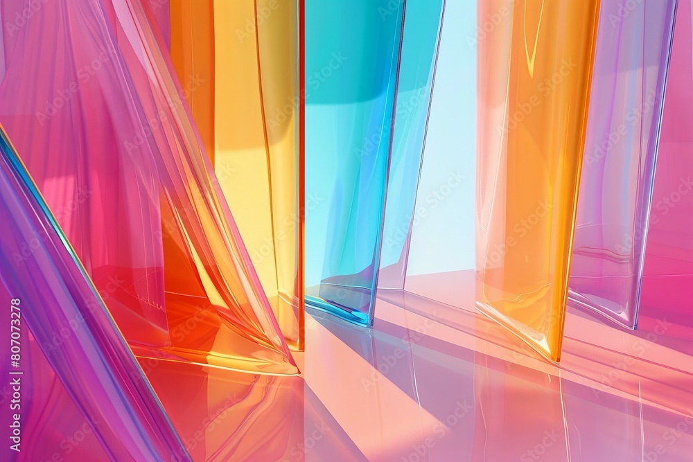 Poster a colorful abstract image with a lot of different colors and shapes
