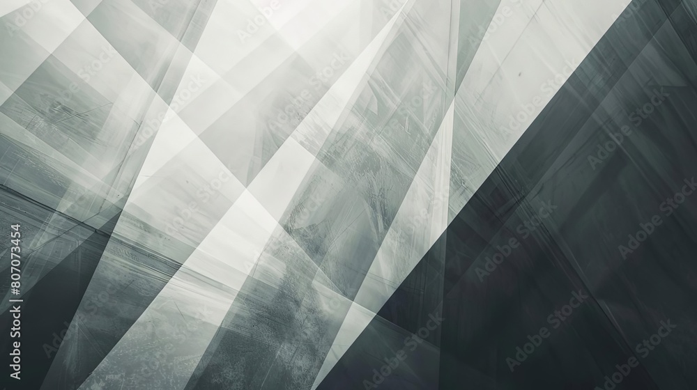 Poster minimalist composition with intersecting lines and interstellar shades, featuring a white vase with 