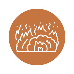 Hell black line icon.Natural element. Pictogram for web page, mobile app, promo