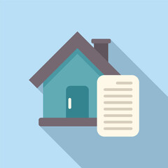 House collateral credit icon flat vector. Money debt. Investment form