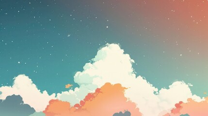 Obraz premium a beautiful animated sky background.