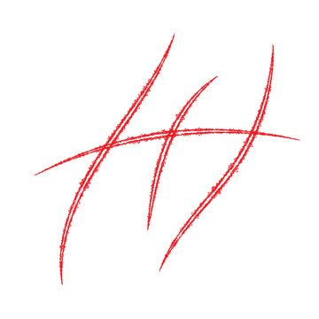 recommend clip art: Bear paw claw marks, scratches of animal attack