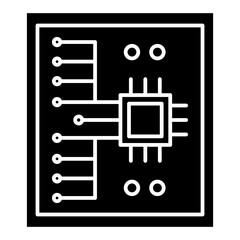 Circuit board icon. Vector graphic illustration. Suitable for website design, logo, app, template, and ui.