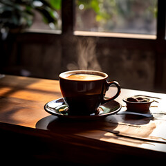 Obraz premium cup of coffee on table