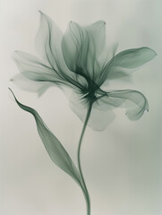 Abstract flower, black and white illustration. Illustration for design, artists.