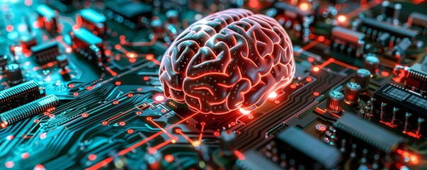 A quantum neurotechnology lab, developing braincomputer interfaces that enhance cognitive functions and learning capabilities