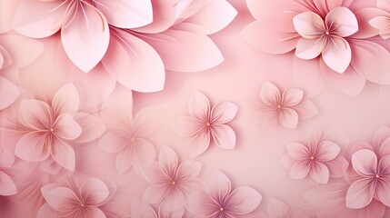 Soft gradient background with delicate floral elements