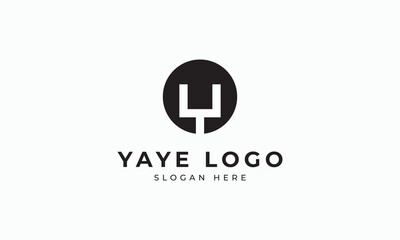 Initial Y monogram logo. Alphabet Y logo design enclosed in circle