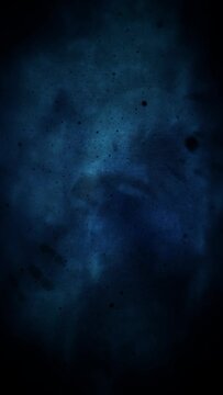 Vertical Ghostly Visage Full Moon Blue 4K Loop features a blue grunge material environment with a full moon and clouds behind with hands prints and face moving in a vertical ratio loop, not a.i. 