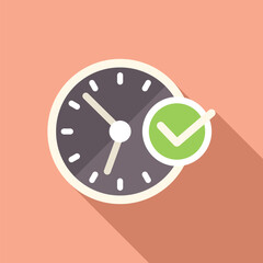 Timeframe duration plan icon flat vector. Agenda period. Contract agreement