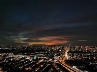 Fototapeta premium City at dusk