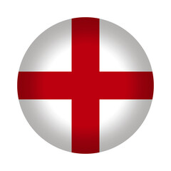 Fototapeta premium Round English flag icon, vector illustration. Isolated 3D England flag button.