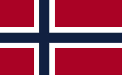 Norwegian flag vector illustration. The national flag of Norway.