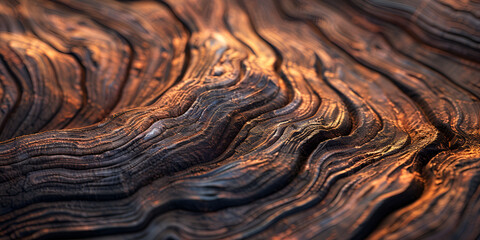 A wooden piece of tree in dark brown colour 