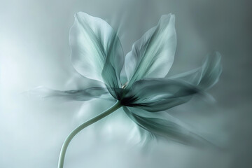 Abstract flower, black and white illustration. Layout for the design