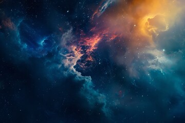 Fototapeta premium Illustration of cosmic space, discovery of the universe concept, travel into cosmos 