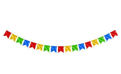 Bandeirinhas de sao joao coloridas elemento 3d para festa junina