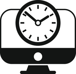 Online contract duration icon simple vector. Meeting online. Business schedule