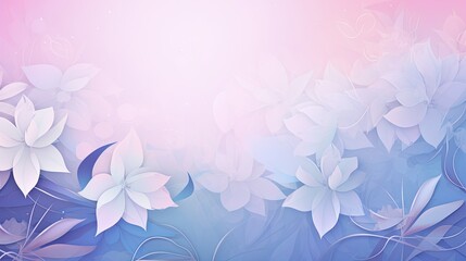 Soft gradient background with delicate floral elements