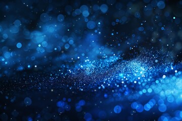 Illustration Abstract wave motion pattern and dynamic mesh line on dark blue background. Modern futuristic design for background or wallpaper. Digital cyberspace, high tech, technology concept
