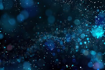 Obraz premium Illustration Abstract wave motion pattern and dynamic mesh line on dark blue background. Modern futuristic design for background or wallpaper. Digital cyberspace, high tech, technology concept