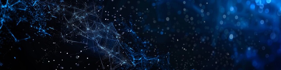 Illustration Abstract wave motion pattern and dynamic mesh line on dark blue background. Modern futuristic design for background or wallpaper. Digital cyberspace, high tech, technology concept