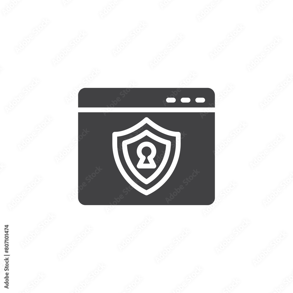 Poster internet security vector icon