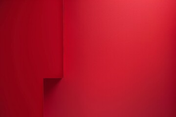 Abstract Red Geometric Background with Shadow Play