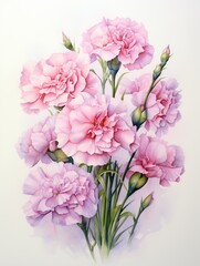 A bunch of pink carnations
