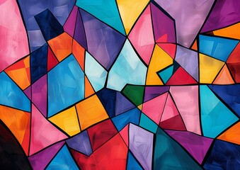 color pastel, colorful geometric background with irregular shapes, mosaic