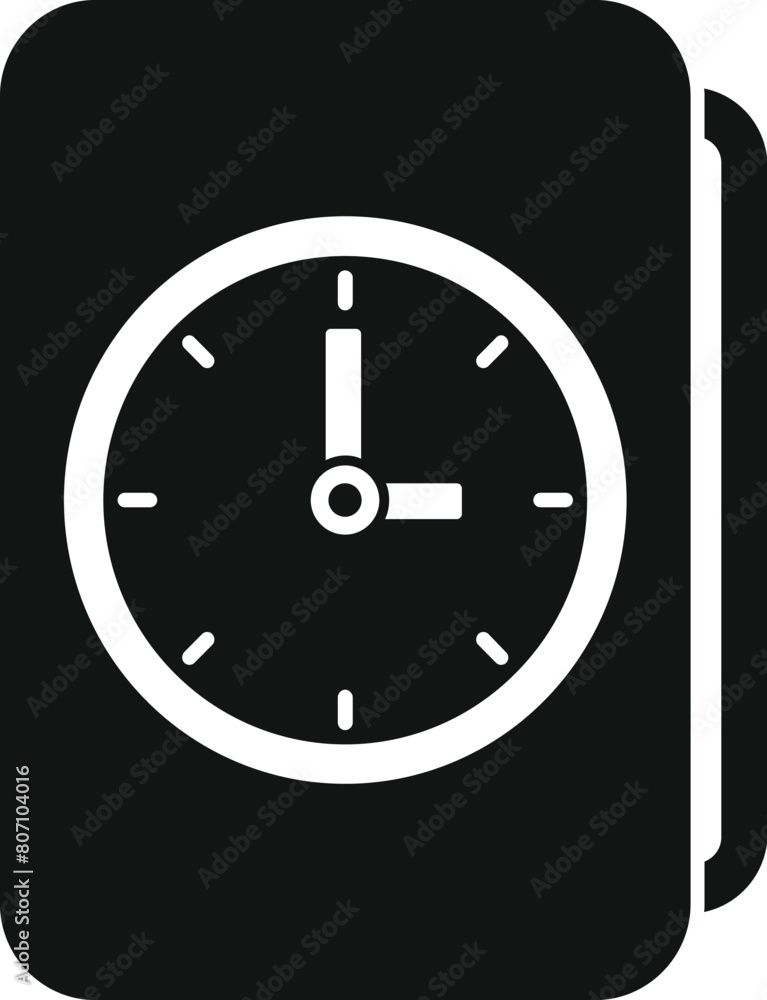 Poster duration of deadline folder work icon simple vector. research shape. fixed loan