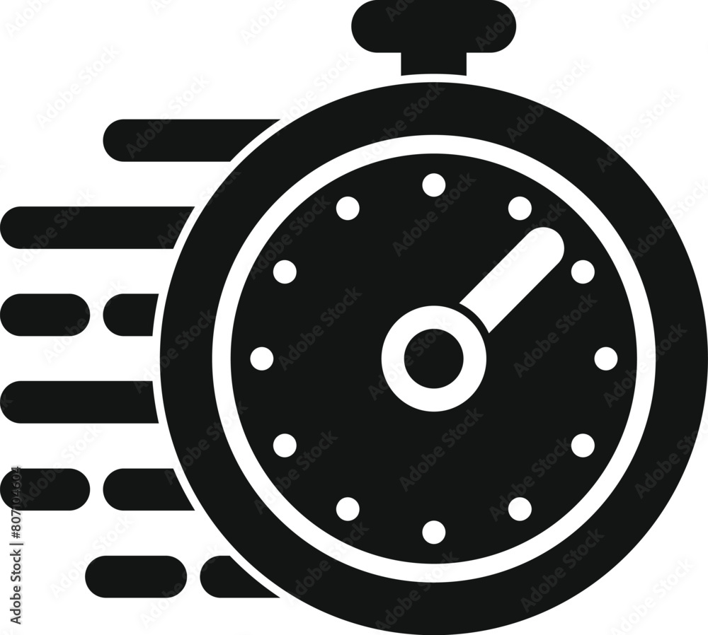 Poster fast duration of deadline icon simple vector. digital hour. help job schedule