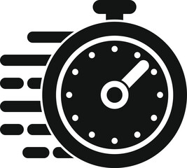 Fast duration of deadline icon simple vector. Digital hour. Help job schedule