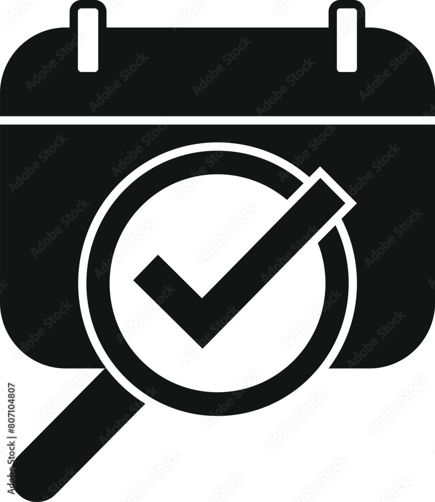 Poster duration calendar icon simple vector. approved event. element overtime