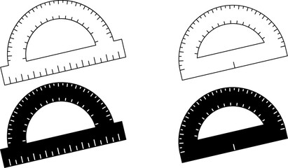 half circle protractor icon