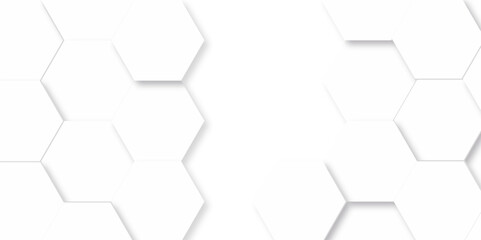 Abstract background with hexagon, modern abstract vector polygonal pattern. Futuristic abstract honeycomb technology white background. Luxury white hexagon pattern.