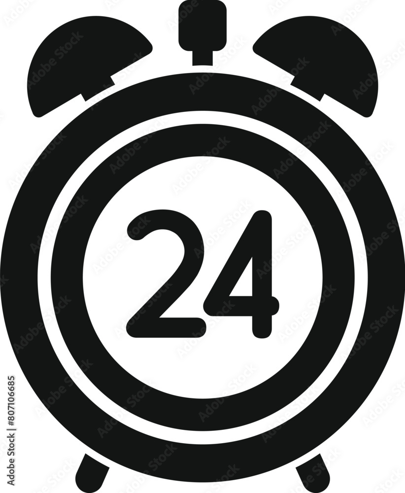 Poster period alarm clock time icon simple vector. duration event. schedule job task