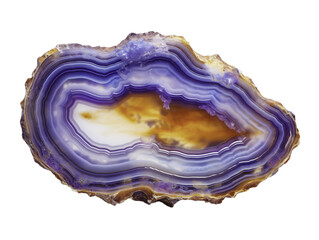 a purple and yellow agate slice