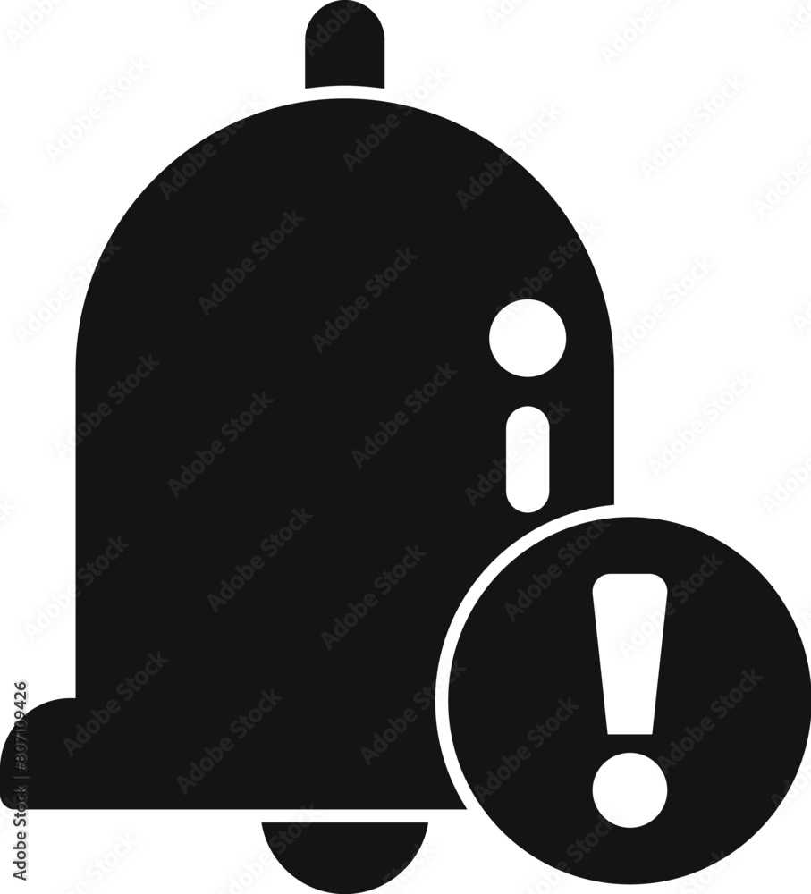 Poster notification of deadline icon simple vector. duration of work. overtime hour