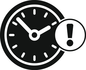 Duration hour concept icon simple vector. Overtime deadline. Agenda schedule