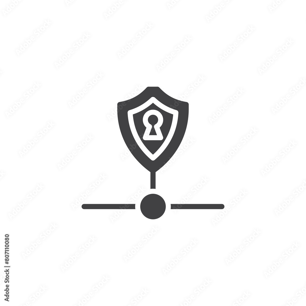 Poster secure server connection vector icon