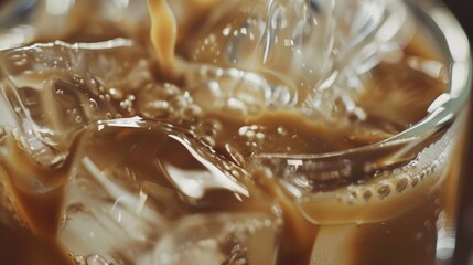 iced coffee texture with milk 