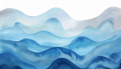 Obraz premium Water snow wavy abstract isolated background for copy space text. . Watercolor effect snow storm backdrop. AI Generated. Decorated and design