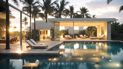 Fototapeta premium swimming pool in hotel
