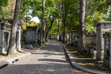 old cemetery in the city