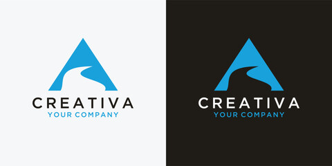 logotype Initial A vector logo design 